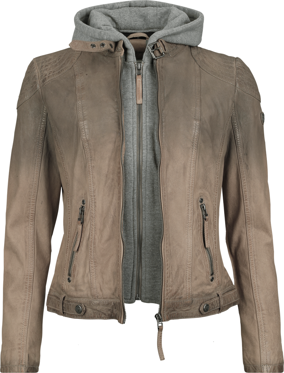 Veste en cuir  de Mauritius - Cascha LAMOV - XS à 5XL - pour Femme - taupe - Mauritius - View 2