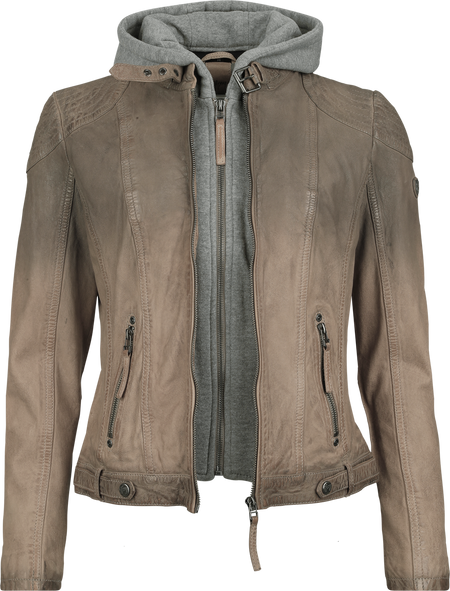 Veste en cuir  de Mauritius - Cascha LAMOV - XS à 5XL - pour Femme - taupe - Mauritius - View 2