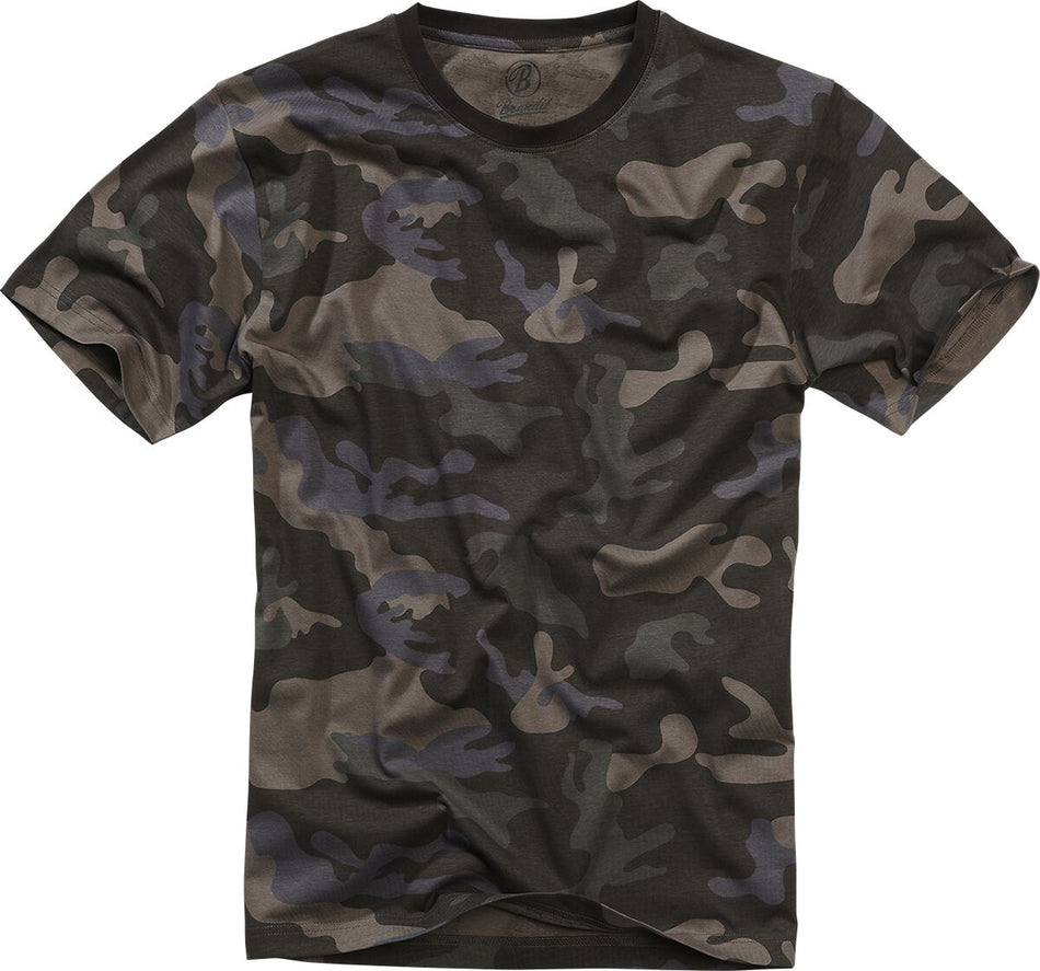 T-Shirt Manches courtes  de Brandit - T-Shirt Premium - S à 5XL - pour Homme - camouflage sombre - Brandit