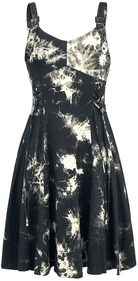 Robe courte  de Chemical Black - Robe Tie Dye Malin - S à XL - pour Femme - noir/blanc - Chemical Black