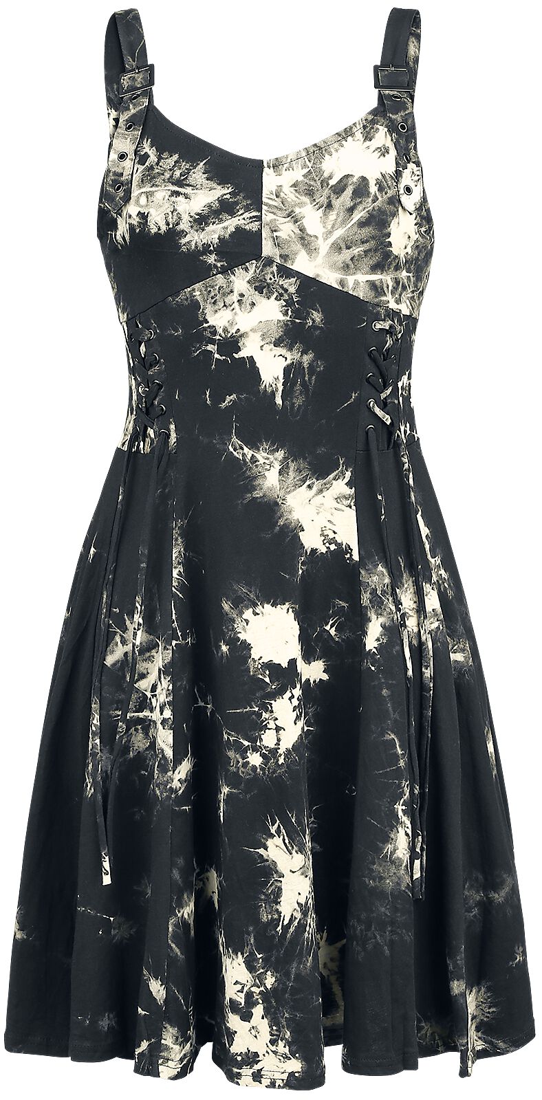 Robe courte  de Chemical Black - Robe Tie Dye Malin - S à XL - pour Femme - noir/blanc - Chemical Black