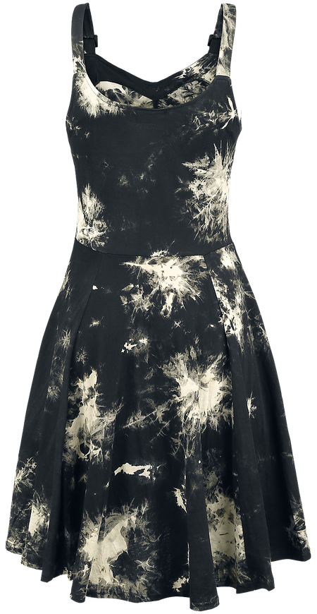 Robe courte  de Chemical Black - Robe Tie Dye Malin - S à XL - pour Femme - noir/blanc - Chemical Black - View 2