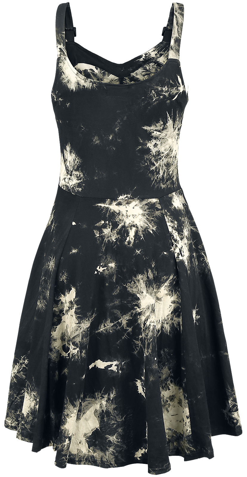 Robe courte  de Chemical Black - Robe Tie Dye Malin - S à XL - pour Femme - noir/blanc - Chemical Black - View 2