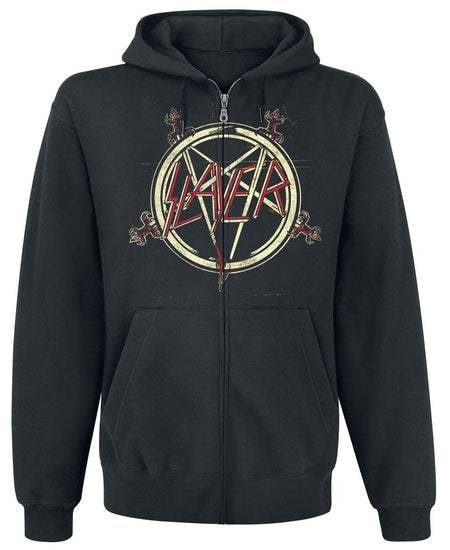 Sweat-shirt zippé à capuche  de Slayer - Haunting - S à M - pour Homme - noir - Slayer