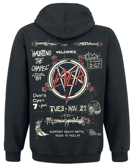 Sweat-shirt zippé à capuche  de Slayer - Haunting - S à M - pour Homme - noir - Slayer - View 2