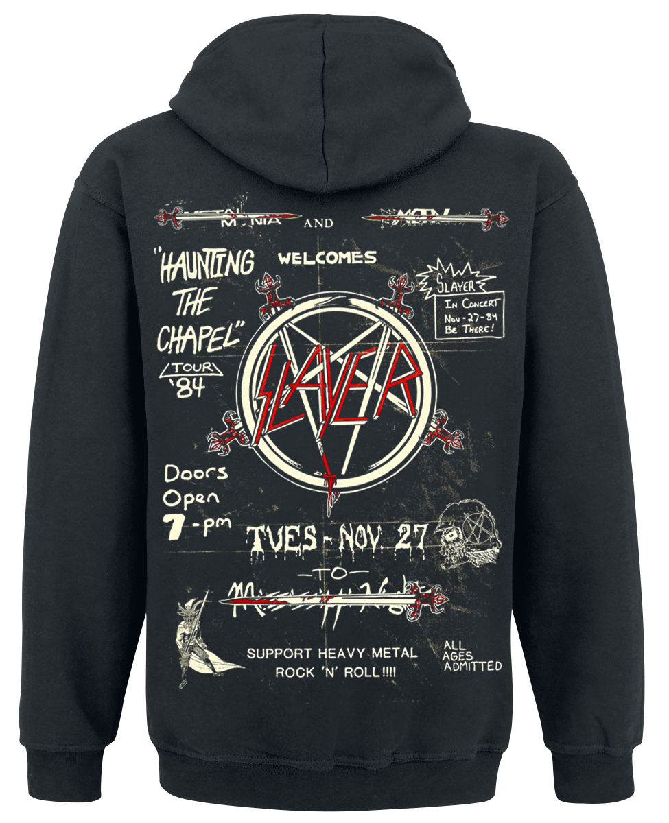 Sweat-shirt zippé à capuche  de Slayer - Haunting - S à XXL - pour Homme - noir - Slayer - View 2