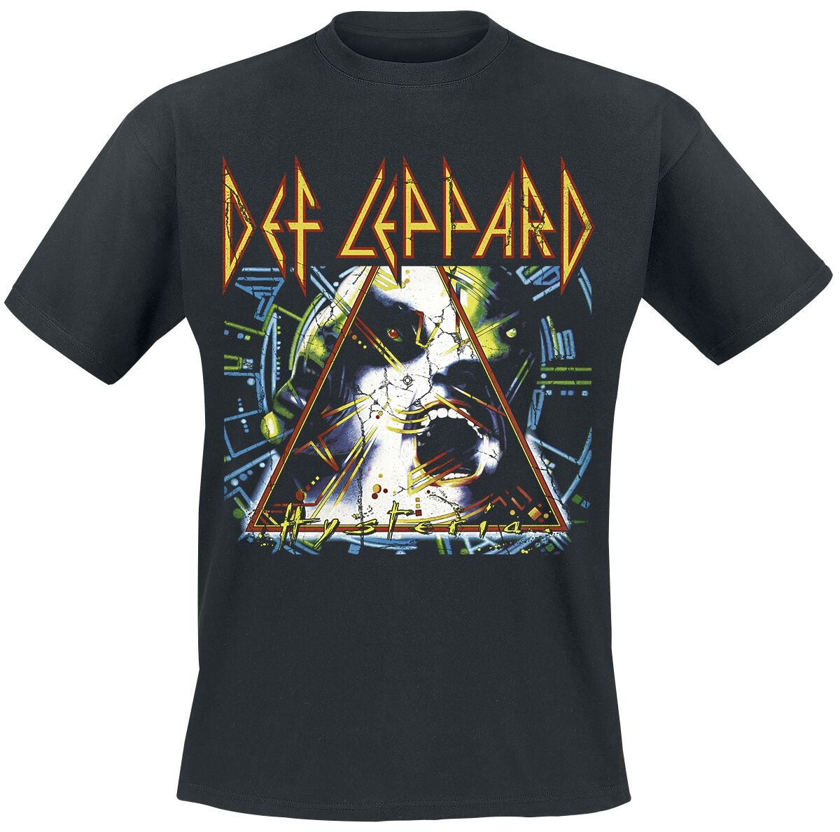 T-Shirt Manches courtes  de Def Leppard - Hysteria - M à XXL - pour Homme - noir - Def Leppard
