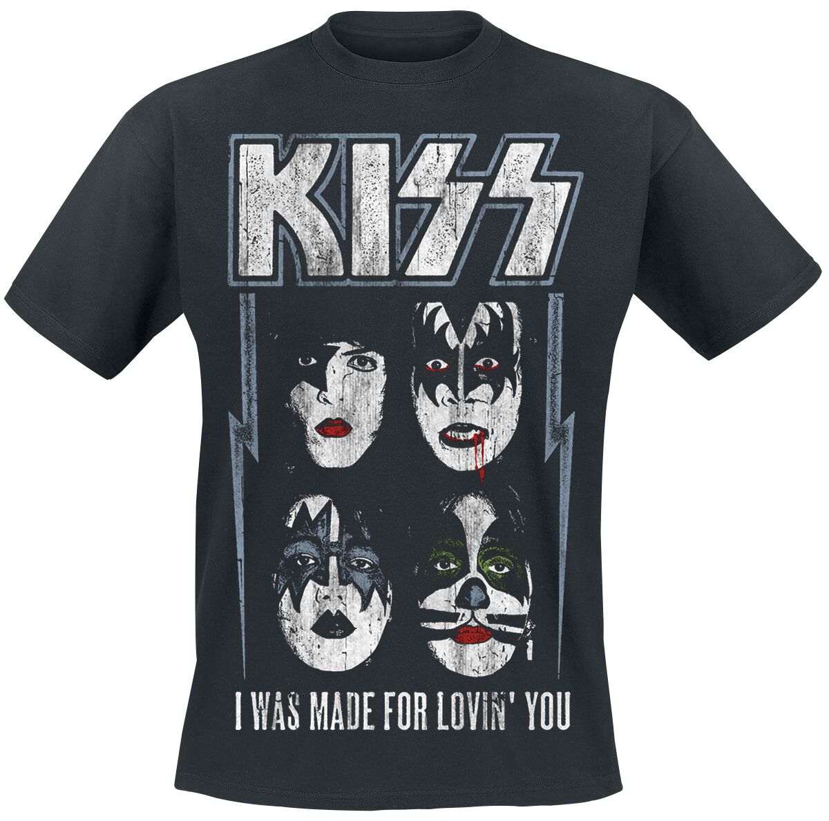 T-Shirt Manches courtes  de Kiss - I Was Made For Lovin' You - S à 5XL - pour Homme - noir - Kiss