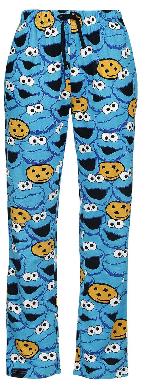 Bas de pyjama  de Sesame Street - Cookie Monster - Tête - S à 3XL - pour Femme - bleu - Sesame Street