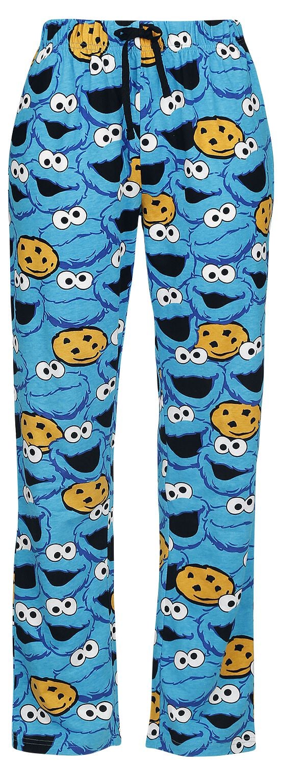 Bas de pyjama  de Sesame Street - Cookie Monster - Tête - S à 3XL - pour Femme - bleu - Sesame Street