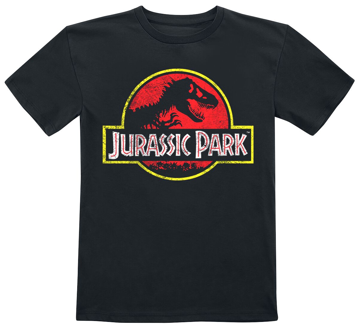 T-shirt  de Jurassic Park - Enfants - Logo Usé - 104 à 152 - pour filles & garçonse - noir - Jurassic Park