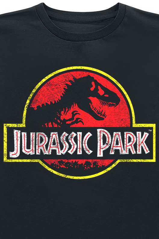 T-shirt  de Jurassic Park - Enfants - Logo Usé - 104 à 152 - pour filles & garçonse - noir - Jurassic Park - View 2