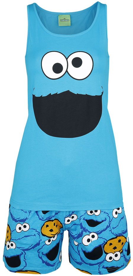 Pyjama  de Sesame Street - Cookie Monster - Tête - S à 3XL - pour Femme - bleu - Sesame Street - View 2