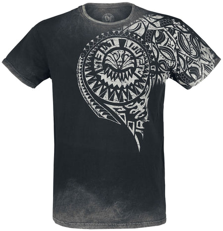 T-Shirt Manches courtes  de Outer Vision - Burned Tattoo - S à 4XL - pour Homme - gris - Outer Vision