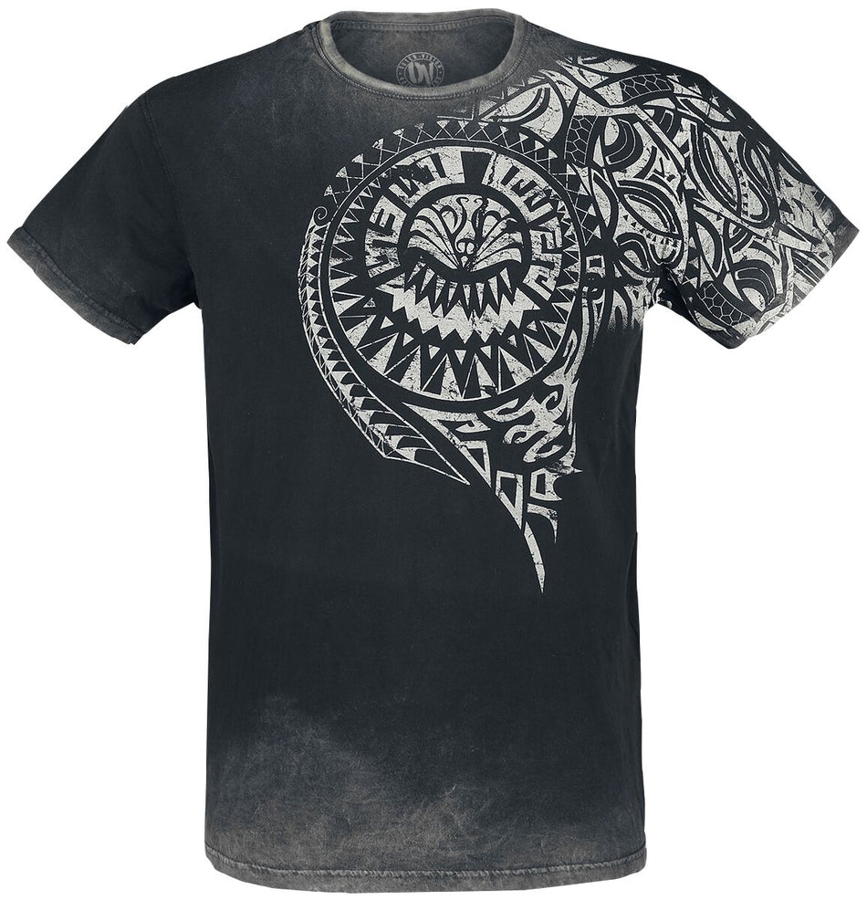 T-Shirt Manches courtes  de Outer Vision - Burned Tattoo - S à 4XL - pour Homme - gris - Outer Vision