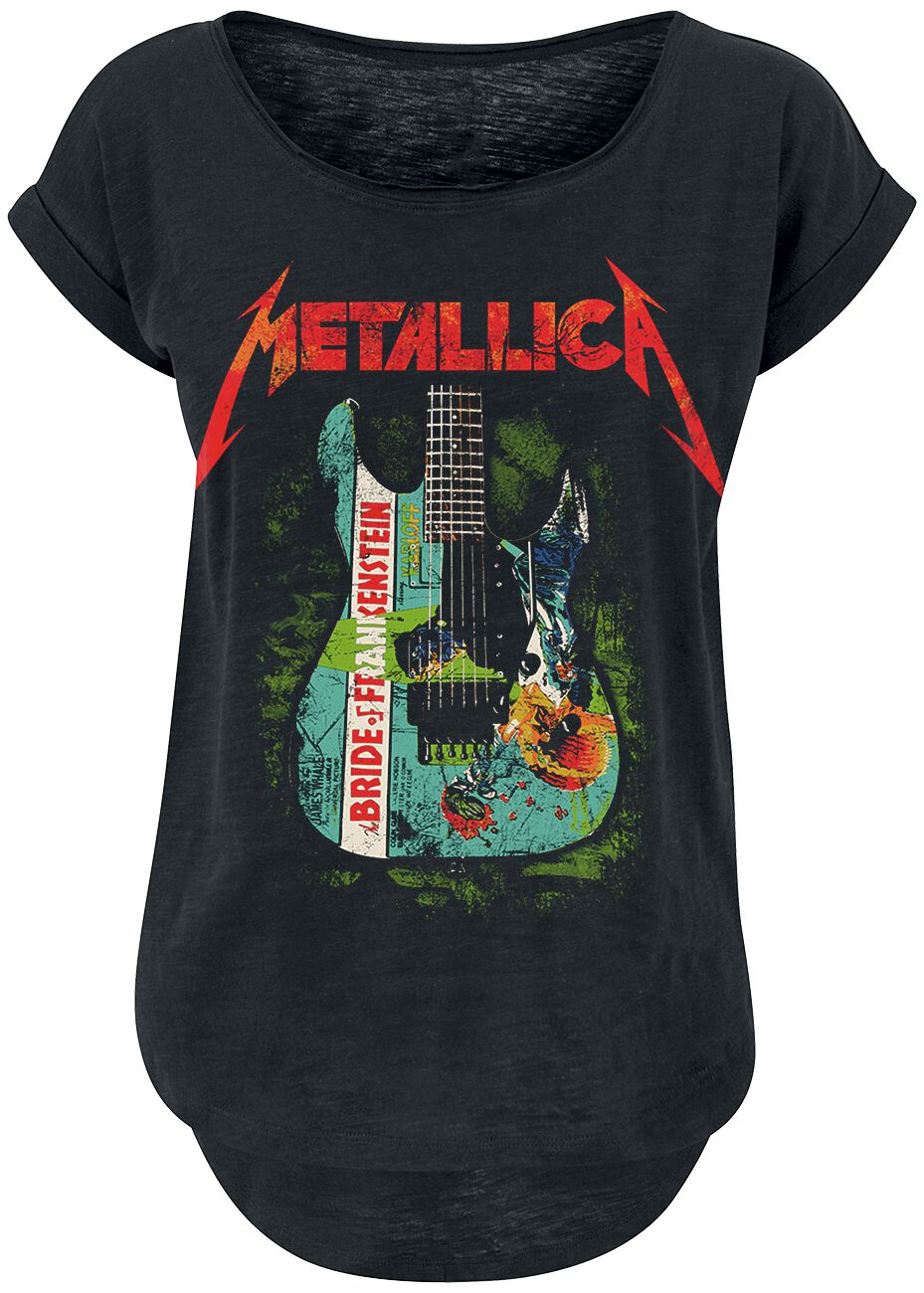 T-Shirt Manches courtes  de Metallica - Guitare Bride Of Frankenstein - S à XXL - pour Femme - noir - metallica