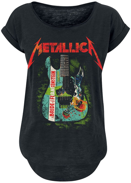 T-Shirt Manches courtes  de Metallica - Guitare Bride Of Frankenstein - S à XXL - pour Femme - noir - metallica