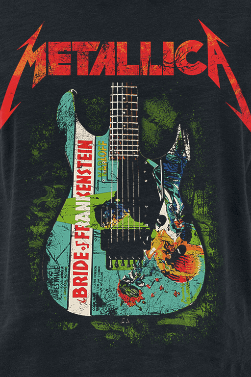 T-Shirt Manches courtes  de Metallica - Guitare Bride Of Frankenstein - S à XXL - pour Femme - noir - metallica - View 2