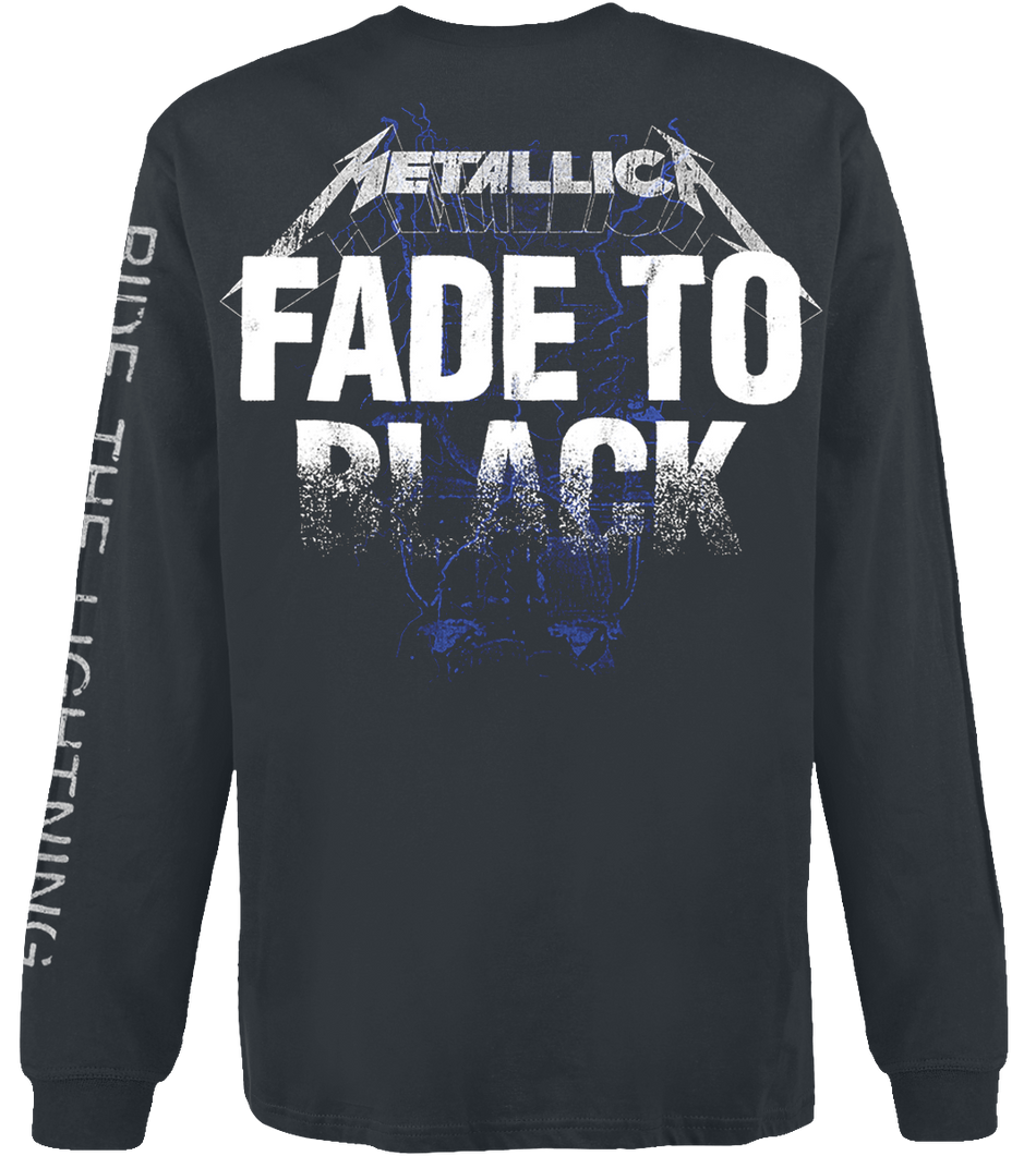 T-shirt manches longues de Metallica - Fade - S à XL - pour Homme - noir - metallica - View 2