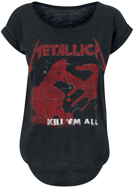 T-Shirt Manches courtes  de Metallica - Kill 'Em All Shattered - S à XXL - pour Femme - noir - metallica