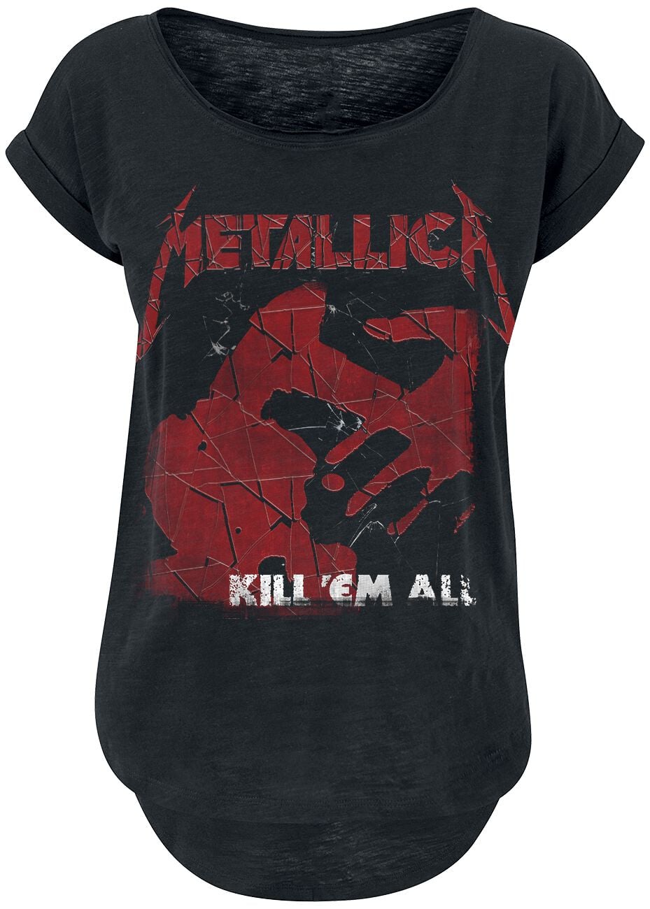 T-Shirt Manches courtes  de Metallica - Kill 'Em All Shattered - S à XXL - pour Femme - noir - metallica