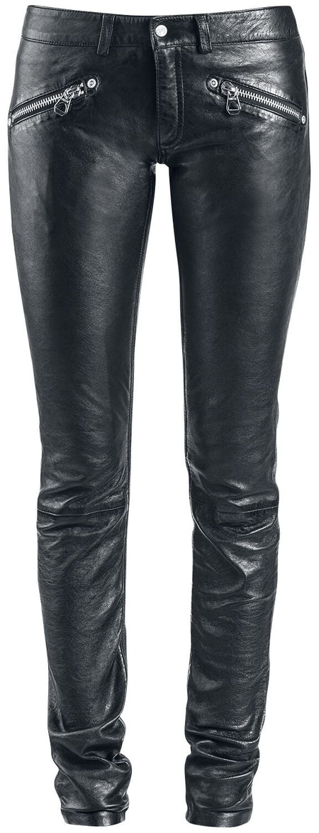 Pantalon en cuir  de Mauritius - ZipaTrouser SNVV - XS à 5XL - pour Femme - noir - Mauritius