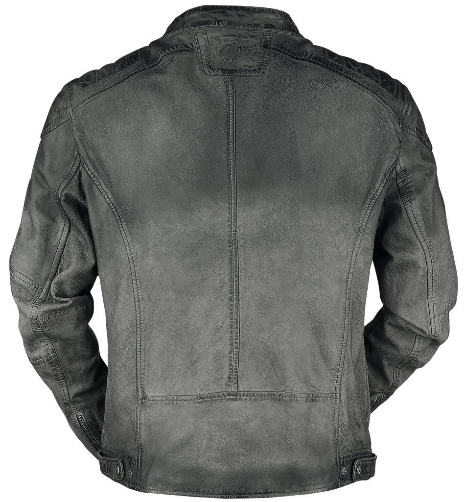 Veste en cuir  de Mauritius - Vincente LAMOC - S à XL - pour Homme - anthracite - Mauritius - View 2