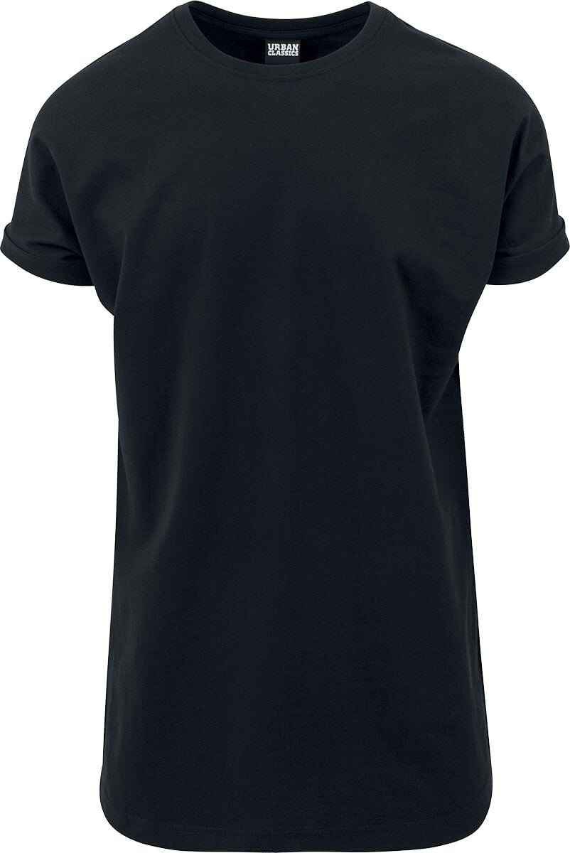T-Shirt Manches courtes  de Urban Classics - T-Shirt Long Manches Retroussées - S à 5XL - pour Homme - noir - Urban Classics