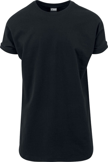 T-Shirt Manches courtes  de Urban Classics - T-Shirt Long Manches Retroussées - S à 5XL - pour Homme - noir - Urban Classics