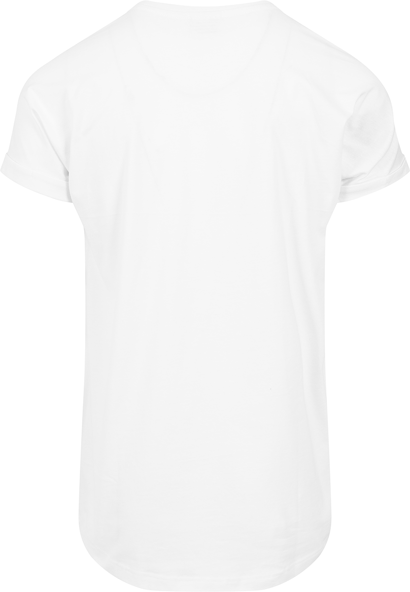 T-Shirt Manches courtes  de Urban Classics - T-Shirt Long Manches Retroussées - M à L - pour Homme - blanc - Urban Classics - View 2