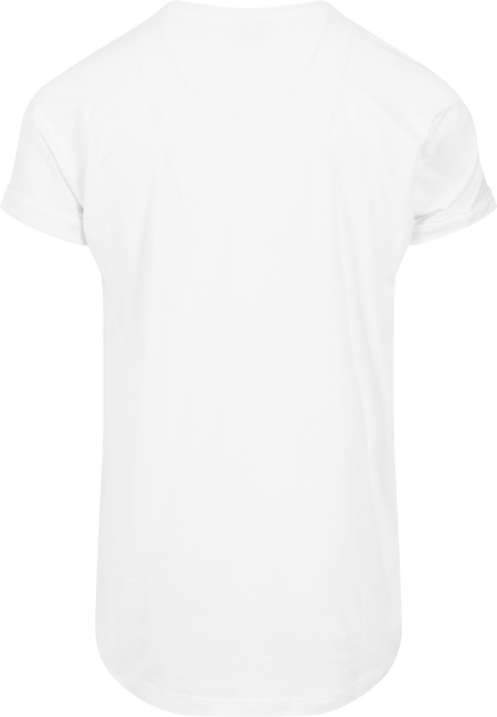 T-Shirt Manches courtes  de Urban Classics - T-Shirt Long Manches Retroussées - M à L - pour Homme - blanc - Urban Classics - View 2