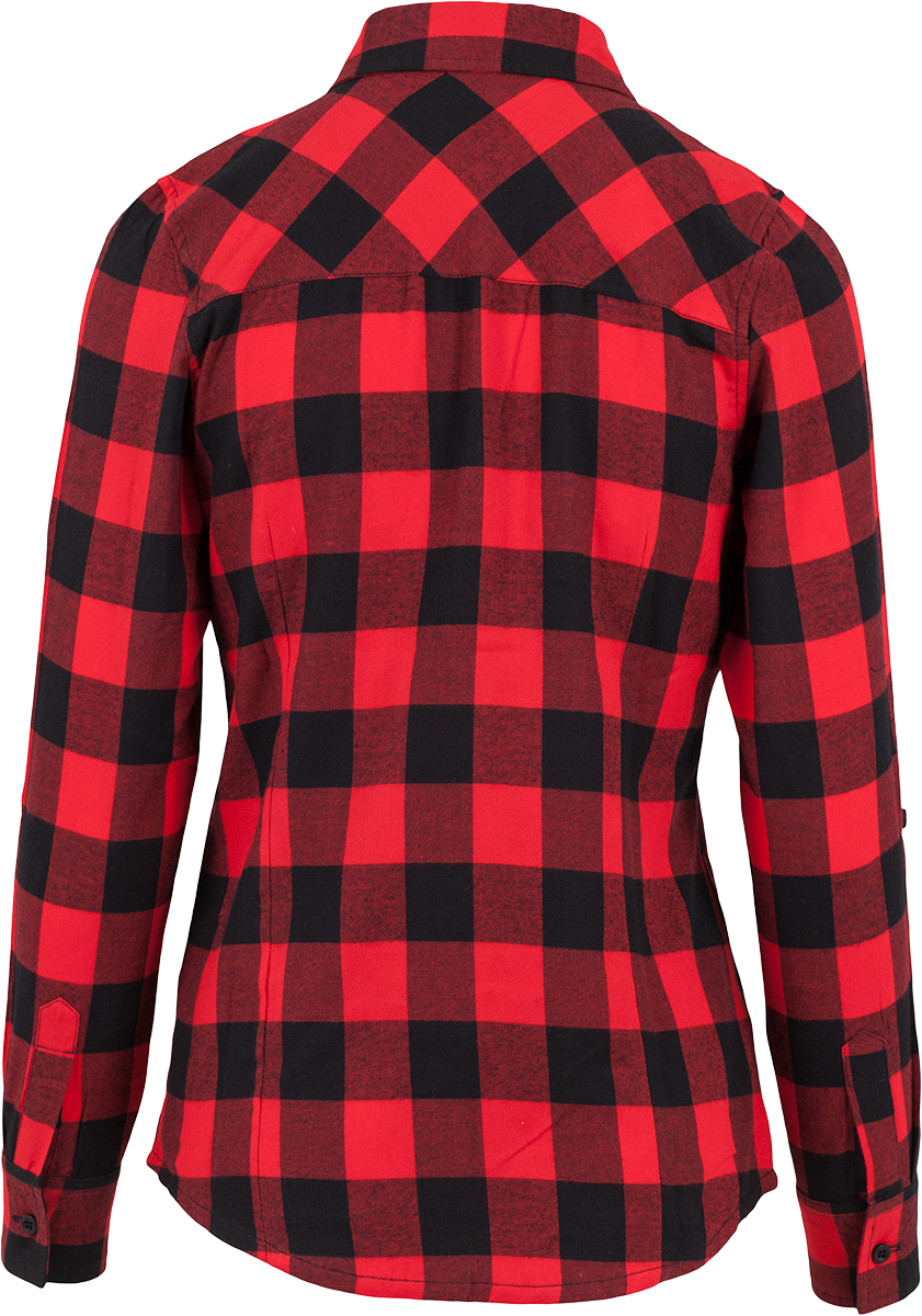 Chemise en flanelle  de Urban Classics - Chemise En Flanelle À Carreaux Turnup - XS à XL - pour Femme - noir/rouge - Urban Classics - View 2