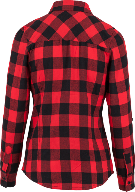 Chemise en flanelle  de Urban Classics - Chemise En Flanelle À Carreaux Turnup - XS à XL - pour Femme - noir/rouge - Urban Classics - View 2