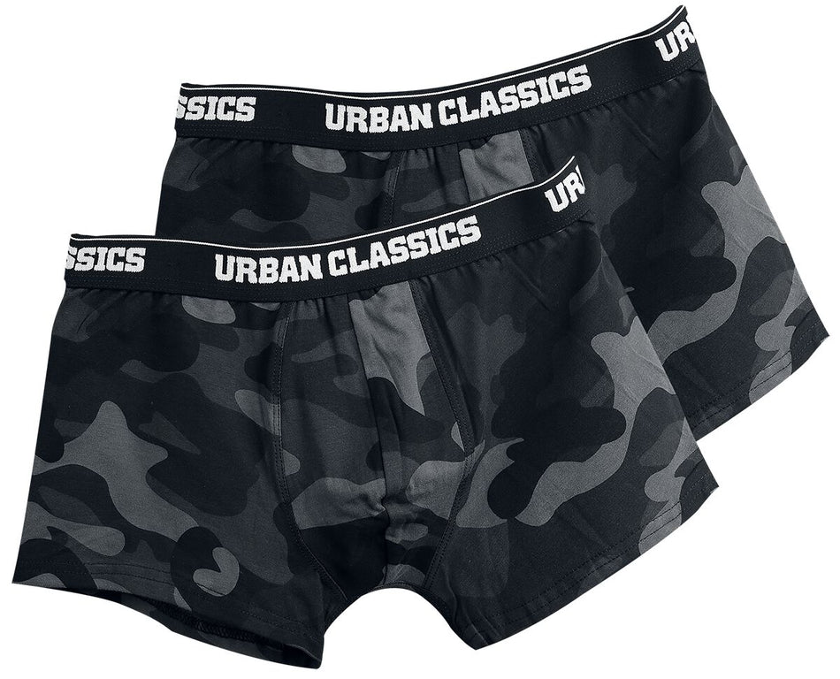 Lot de Boxers  de Urban Classics - Lot De 2 Boxers Imprimé Camouflage - S à M - pour Homme - camouflage sombre - Urban Classics
