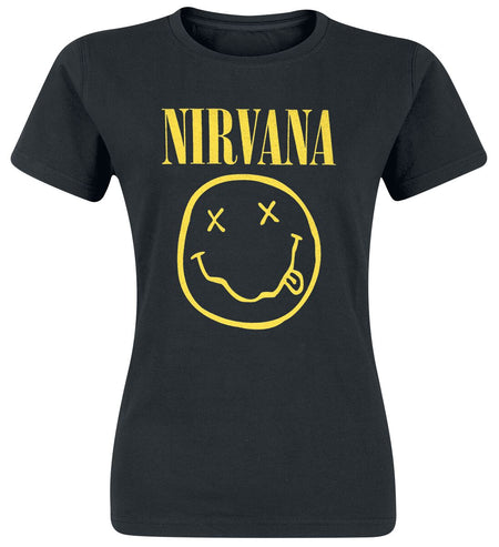 T-Shirt Manches courtes  de Nirvana - Logo - S à XXL - pour Femme - noir - Nirvana