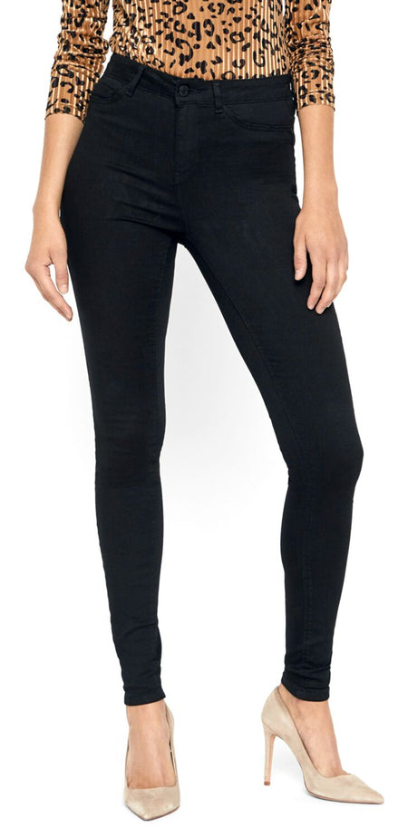 Jean  de Noisy May - Callie HW - Jean Noir Skinny - W28L32 à W34L34 - pour Femme - noir - Noisy May