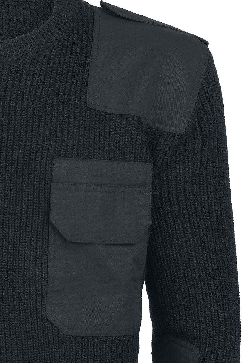 Pull tricoté  de Brandit - Pull BW - M à 5XL - pour Homme - noir - Brandit - View 2