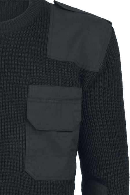 Pull tricoté  de Brandit - Pull BW - M à 5XL - pour Homme - noir - Brandit - View 2