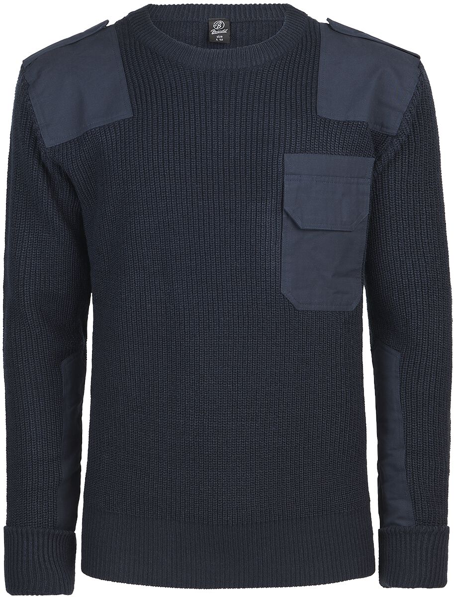 Pull tricoté  de Brandit - Pull BW - M à 5XL - pour Homme - marine - Brandit
