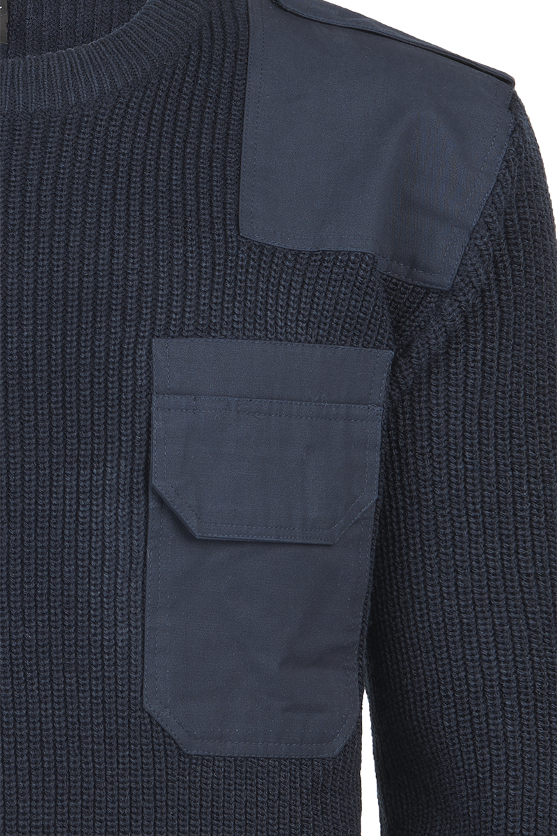 Pull tricoté  de Brandit - Pull BW - M à 5XL - pour Homme - marine - Brandit - View 2