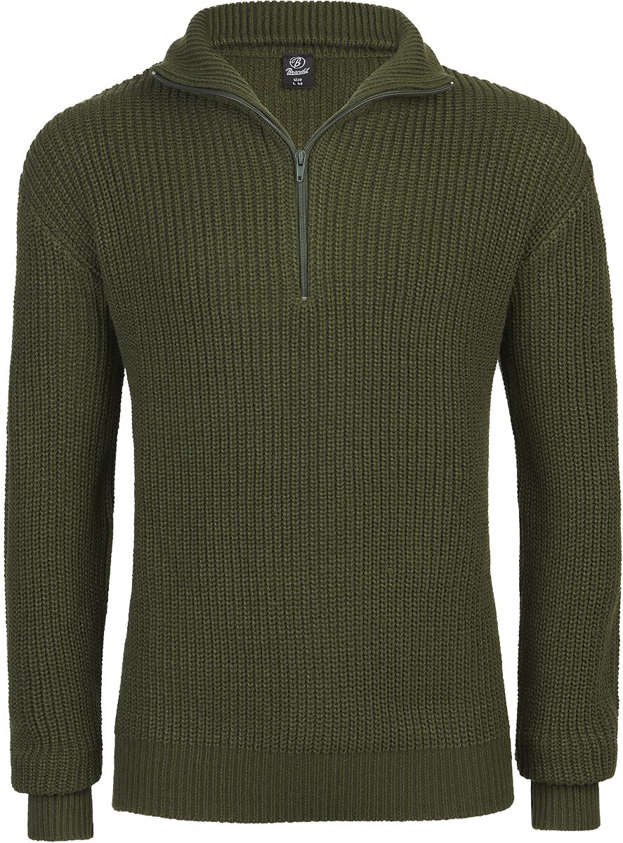 Pull tricoté  de Brandit - Marine Troyer - S à 5XL - pour Homme - olive - Brandit