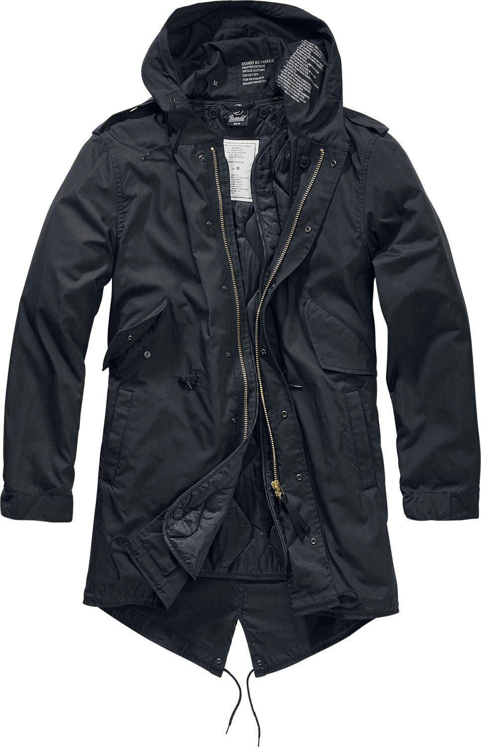 Parka  de Brandit - M51 US Parka - S à 5XL - pour Homme - noir - Brandit
