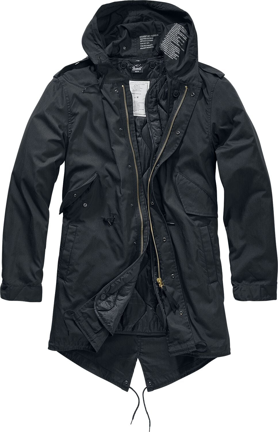 Parka  de Brandit - M51 US Parka - S à 4XL - pour Homme - noir - Brandit