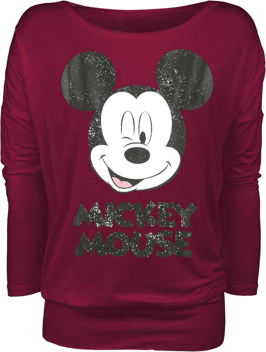 T-shirt manches longues Disney de Mickey & Minnie Mouse - Clin D'Œil - XS à 4XL - pour Femme - rouge - Mickey & Minnie Mouse - View 2