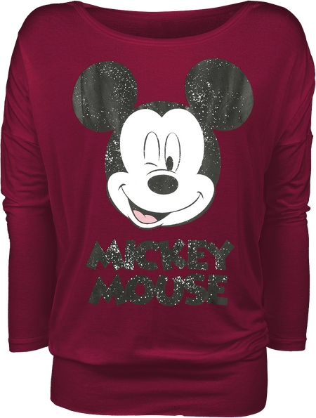 T-shirt manches longues Disney de Mickey & Minnie Mouse - Clin D'Œil - XS à 4XL - pour Femme - rouge - Mickey & Minnie Mouse - View 2