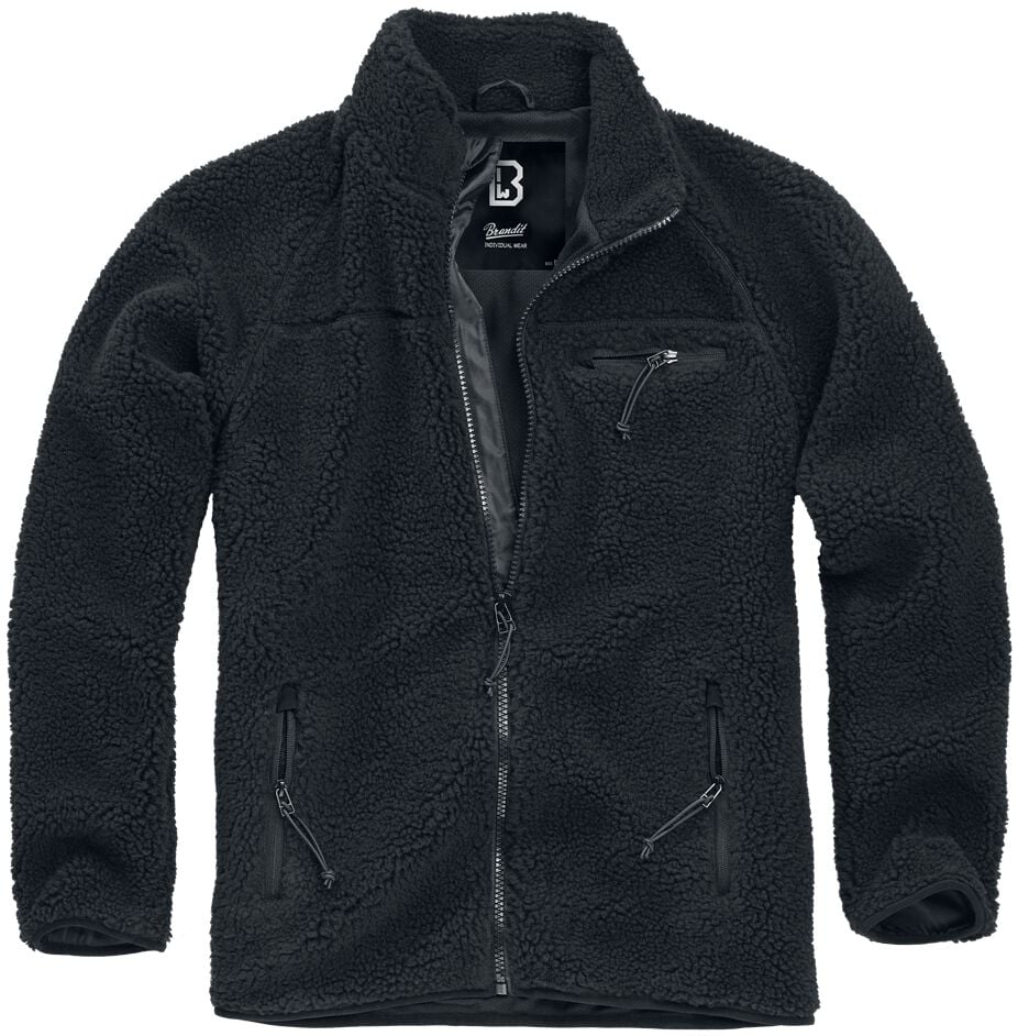 Veste mi-saison  de Brandit - Veste Polaire Teddy - S à 3XL - pour Homme - noir - Brandit