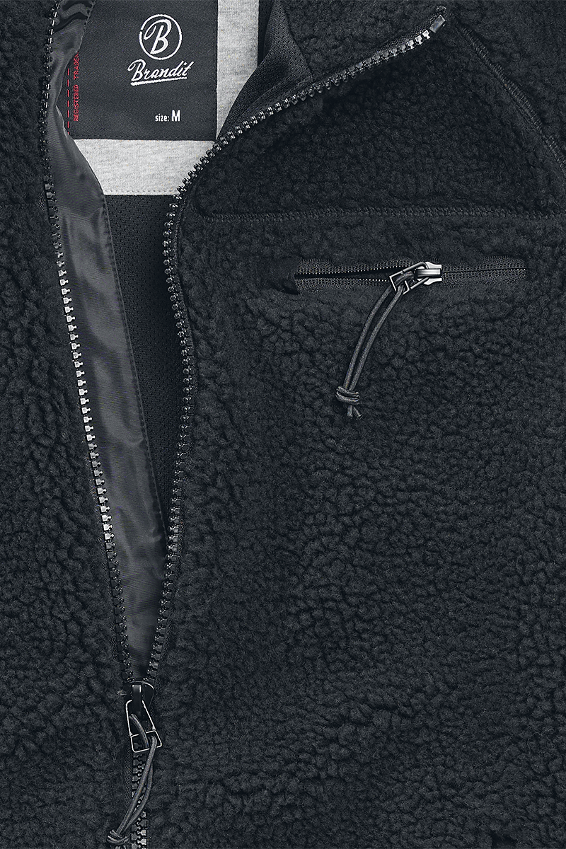 Veste mi-saison  de Brandit - Veste Polaire Teddy - S à 3XL - pour Homme - noir - Brandit - View 2