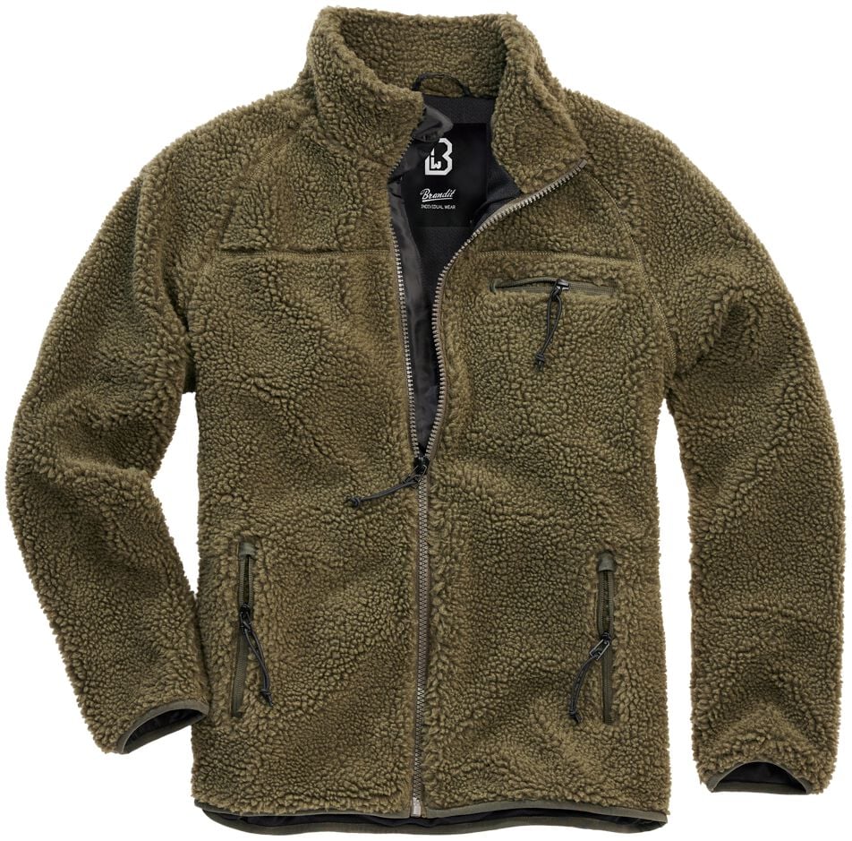 Veste mi-saison  de Brandit - Veste Polaire Teddy - S à XXL - pour Homme - olive - Brandit