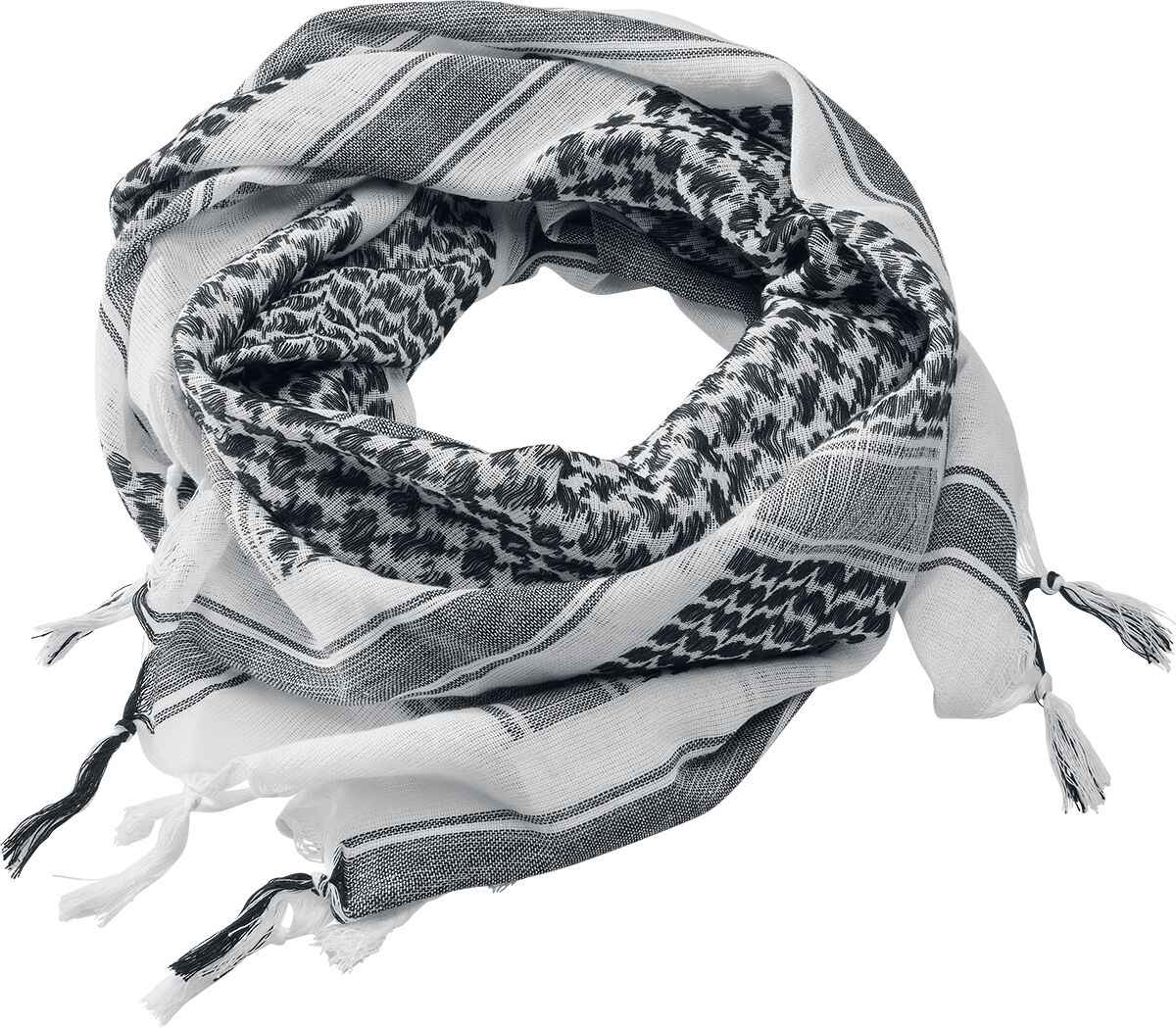 Écharpe  de Brandit - pour Unisexe - blanc/noir - Brandit