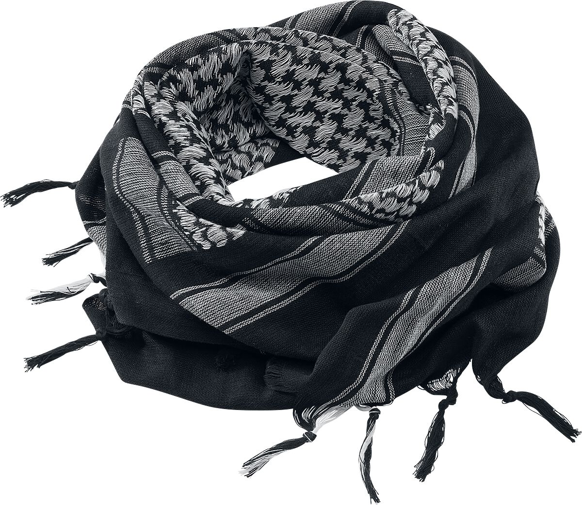 Écharpe  de Brandit - Shemag - Foulard - pour Unisexe - noir/blanc - Brandit